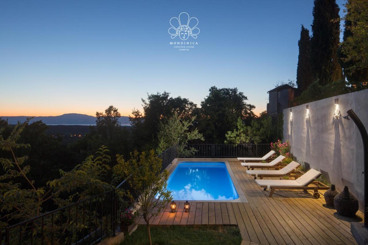 Dobrinj Mondinica Heritage House - Heated Pool מראה חיצוני תמונה